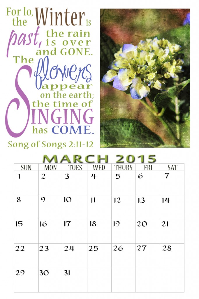 Great little calendar with Scripture verse to place on your desk!